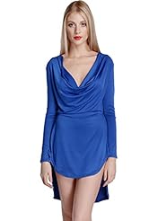 V-neck Long Sleeves Polyester Cocktail Elasticized   Waistline Bodycon Dress/Club Dress/Evening Dress/Party Dress 