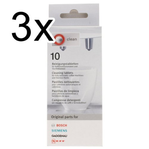 Bosch Reinigungstabletten, 3er Pack, 3 x 10 Tabletten 