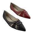 Ladies Leather Flat Pointed Shoes Pumps Womens Size 2-5