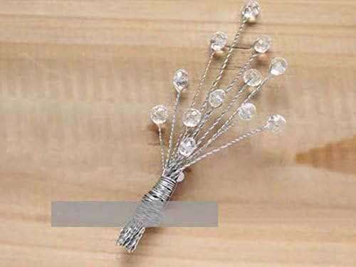 Sweet Melody Top Quality Bridegroom Groomsman Crystal Beadsl Brooch Handmade Men Suit Lapel Pins Wedding Corsage Boutonniere (2pc, White Clear)