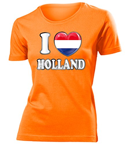 FUSSBALL – I LOVE HOLLAND FANSHIRT 4785(F-ORA) Gr. S