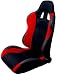 UNIVERISAL AUTO RACING SEATS 4 POINTS STYLE BLACK/RED - DRIVER SIDE