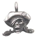 Caribbean Pirate Captain Swords Pewter Pendant Necklace