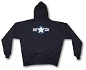 US Air Force Star Wing Distressed Style Logo Men's Hoodie Sweat Shirt Small thru 4XL