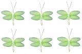 2 Green Mini Glitter Dragonfly nylon hanging ceiling wall baby nursery room wedding decor