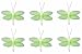 2 Green Mini Glitter Dragonfly nylon hanging ceiling wall baby nursery room wedding decor