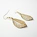 RareLove Fashion Metal Golden Leaf Drop Dangle Earrings