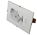 Case of 6, Clip Picture Frames for 5 x 7 Prints, Tempered Glass Front Panel with Chipboard Back, Photo Holders for Tabletop and Wall Hanging Use, Frameless Design