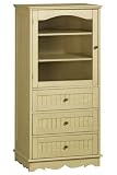 French Country Media Cabinet 50hx24w Antique Cream