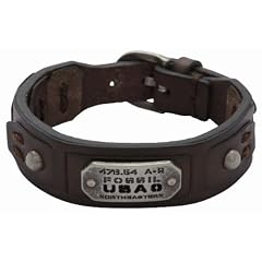 Fossil Herren-Armband Leder braun Dornschliesse 20+3 cm JF86562040