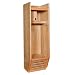 Hallowell Recruiter RL242484-1SB Open-Front Natural Red Oak Wood Sport Locker, 1 Tier, 30" Width x 84" Height x 24" Depth, Assembled
