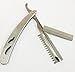 TOOGOO(R) Straight Barber Edge Steel Razors Folding Shaving Knife with 10pcs Blades for Men