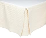 King Charles Matelasse Twin Bedskirt, Ivory King Charles Matelasse Twin Bedskirt, Ivory