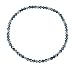 Anklet - A67 - Stretch - 4mm Swarovski (tm) Crystal and Silver Tone Heishi Beads ~ Montana (Denim) Blue
