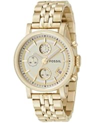 Fossil Unisex ES2197 Chronograph Gold Tone Watch
