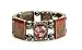 Venice Fashion Magnetic Bracelet, Inset Flowers - 1 bracelet
