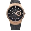 Skagen Mens 809XLTRB Titanium Collection Multifunction Black Mesh Titanium Watch