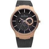 Skagen Men's 809XLTRB Titanium Collection Multifunction Black Mesh Titanium Watch