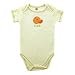 Hudson Baby Organic Bodysuit - Orange Ecru - 3-6 Months