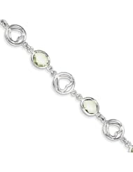 Sterling Silver Green Quartz Bracelet