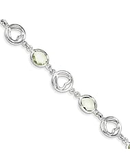Sterling Silver Green Quartz Bracelet