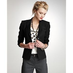 Buy Ann Taylor Ladies Black Petite Tropical Wool 2-Button Jacket by Ann Taylor