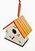 Plaid Flat Roof Square Wood Surface Birdhouse for Crafting, 96274