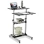 Mount-It! Mobile Stand Up Desk / Height Adjustable Computer Work Station Rolling Presentation Cart (MI-7940) (Stand-Up Desk)