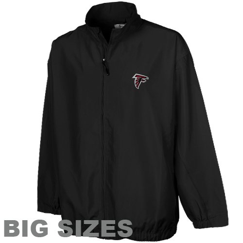 Cutter & Buck Atlanta Falcons Black Astute Big Sizes Performance Full Zip Windshirt (XXX-Large)