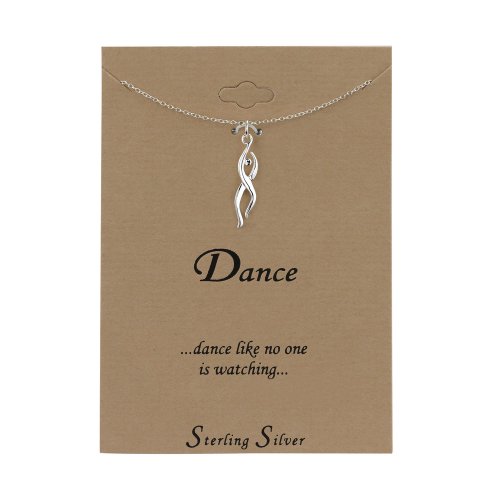 Dance Inspirational Pendant Necklace - 16''