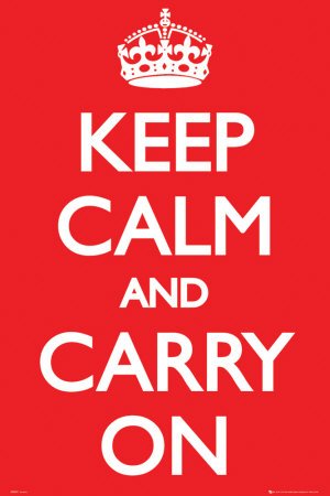 Keep Calm and Carry On Poster Print, 24x36 Poster Print, 24x36