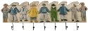 Boys clothing themed heavy long wood clothing rack or hooks