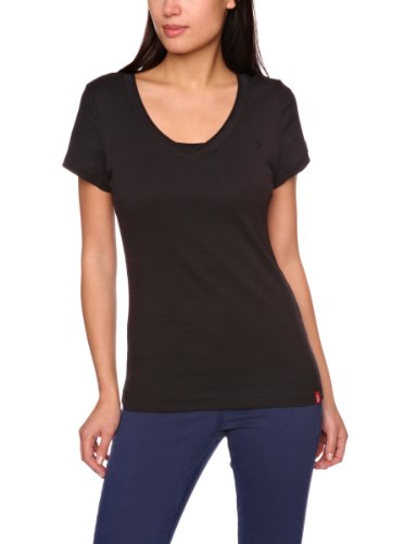 edc by ESPRIT Damen T-Shirt N42723, Gr. 42 (XL), Schwarz (black 001) Preisvergleich