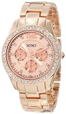 XOXO Womens XO5477 Rose Gold Bracelet With Rhinestones Accent Bezel Watch