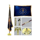 Indiana 3ft x 5ft Flag Flagpole Base and Tassel