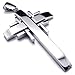 KONOV Polished Silver Stainless Steel Necklace Cross Mens Womens Pendant 24 inches Chain