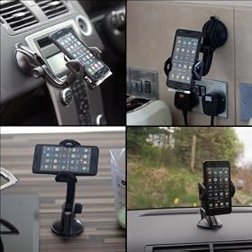 UltimateAddons Extra Strong Click & Stick Multi Surface Mount Holder fits Samsung Galaxy S2 II X 2 I9100 with or without a case