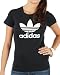 Adidas Damen Shirt Trefoil, black/running white, 34, O57481