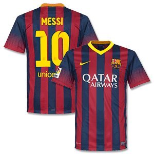 Barcelona Home Messi Jersey 2013 / 2014-L