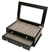 Pen Box 26 Fountain Pens Writing Instruments Case Matte Black Finish with Window