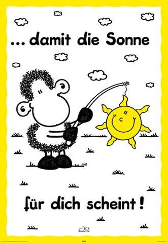 Empire 20192 Sheepworld - Sonne, Poster ca. 91,5 x 61 cm