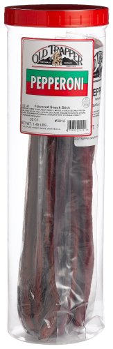 Old Trapper Pepperoni Flavored Snack Stick, 20-count, 1.45-Pound Canitser by Old Trapper