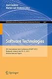 Software technologies : 8th international joint conference, ICSOFT 2013, Reykjavik, Iceland, July 29-31, 2013 : revised selected papers