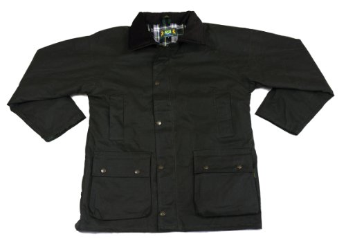 Hunter Outdoor Horseman Unisex Wax Jacket Inc Free Wax Dressing - Large - Olive