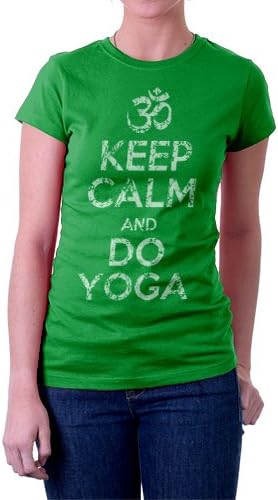 YT055GreenM Keep Calm Do Yoga Tee