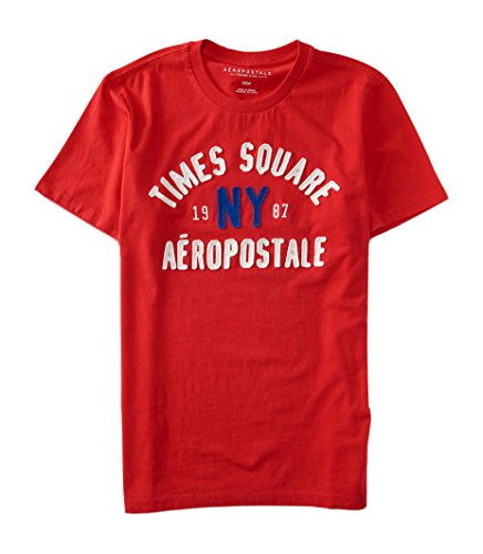Aeropostale Men's Times Square Logo Graphic T Shirt Xl Red Robin