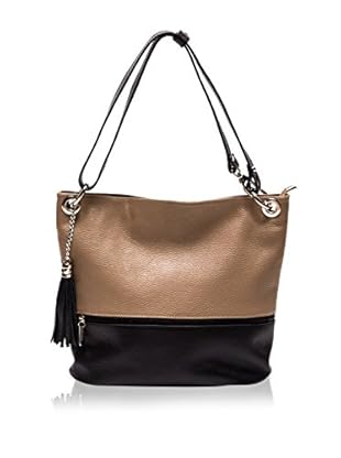 Anna Luchini Bolso asa al hombro Tote (Nata / Negro)
