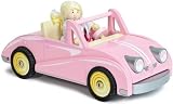 Wooden Toys - Le Toy Van Chloe's Pink Wooden Coupe - Scaled for Dollhouses