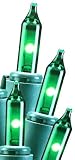 Philips Energy Saving 100 Green Mini String Lights with Green Wire