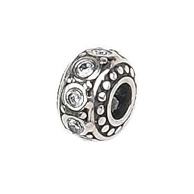 Zable(tm) Sterling Silver Crystal Birthstone April Bead Charm by